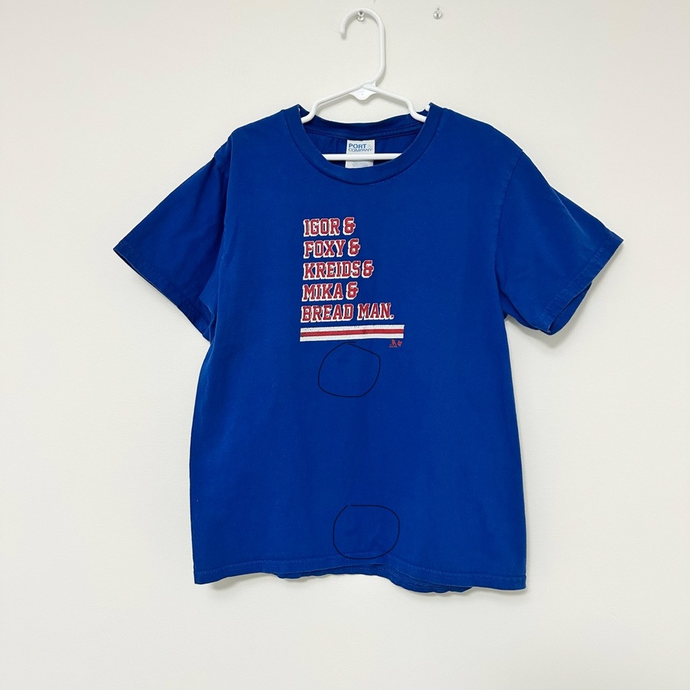 IGOR & FOXY & KREIDS & MIKA & BREAD MAN Youth Medium New York Rangers Hockey Tee
